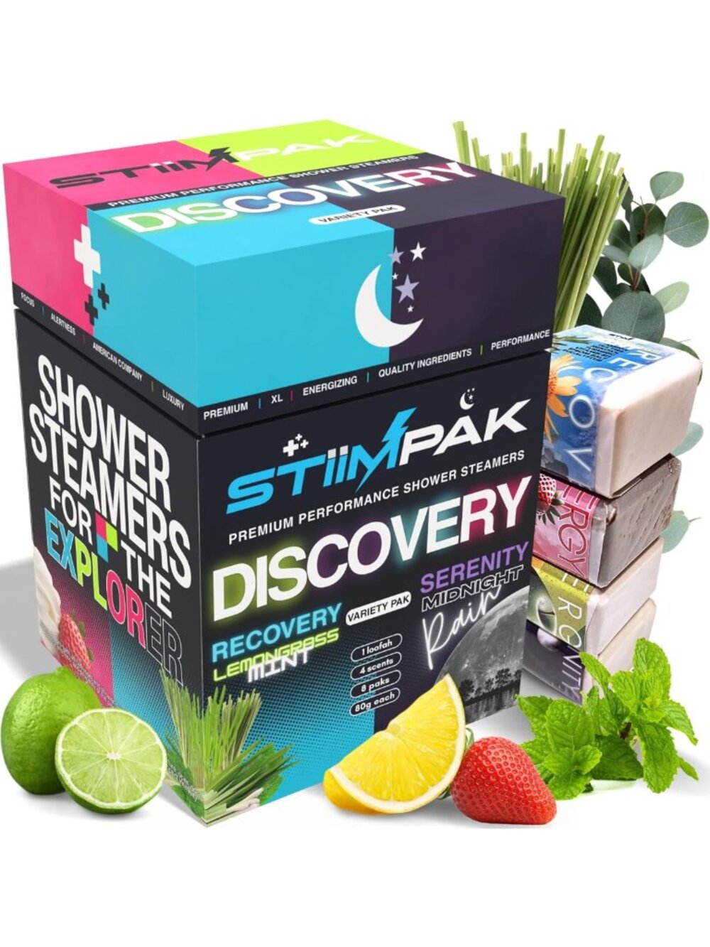 Aromatherapy Shower Steamers Variety Pack | XXL 80g | Sinus Relief & Relaxation